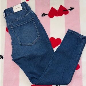 Express Blue Skinny Curvy Jeans Classic Denim